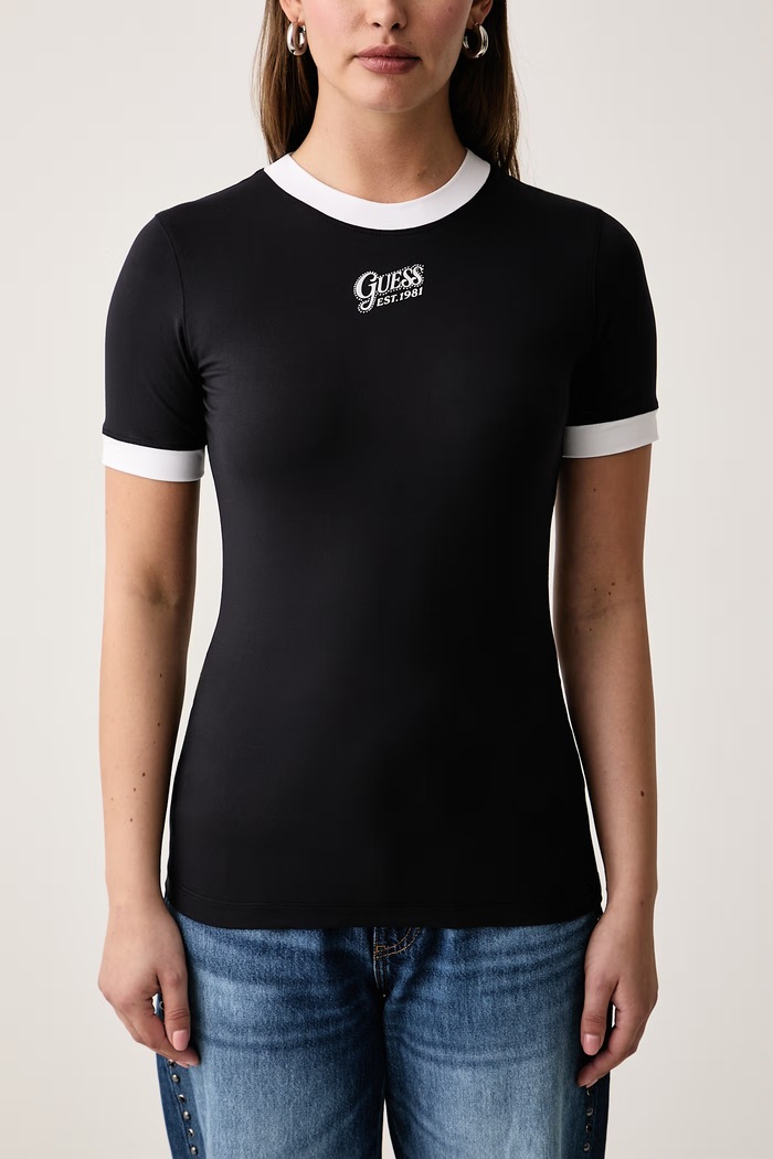 T-shirt damski Guess W6BI48.K6416 czarny