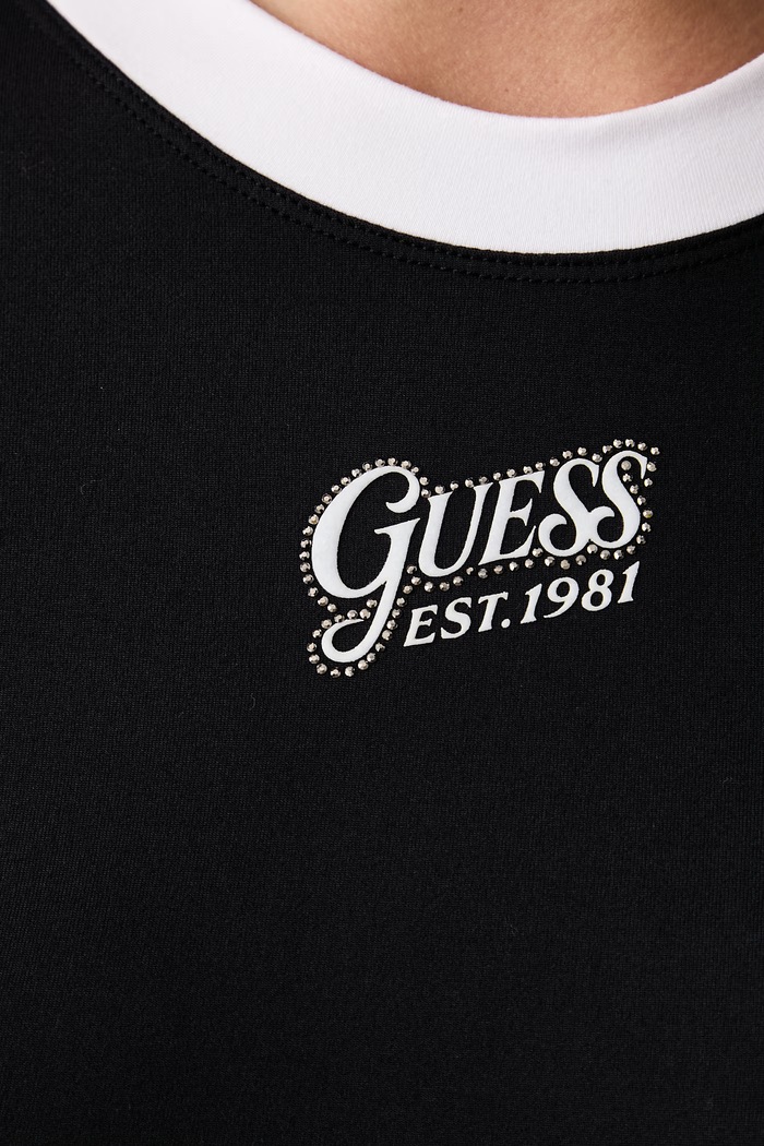 T-shirt damski Guess czarny W6BI48.K6416