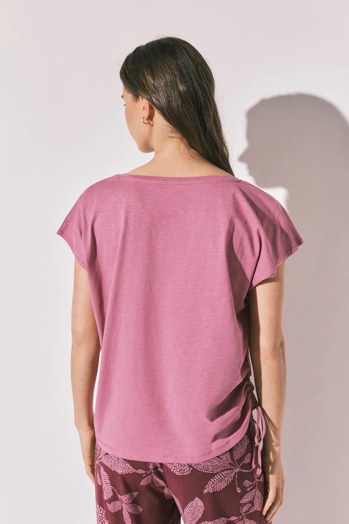 women'secret T-shirt damski bawełniany 3274519 fioletowy AW26