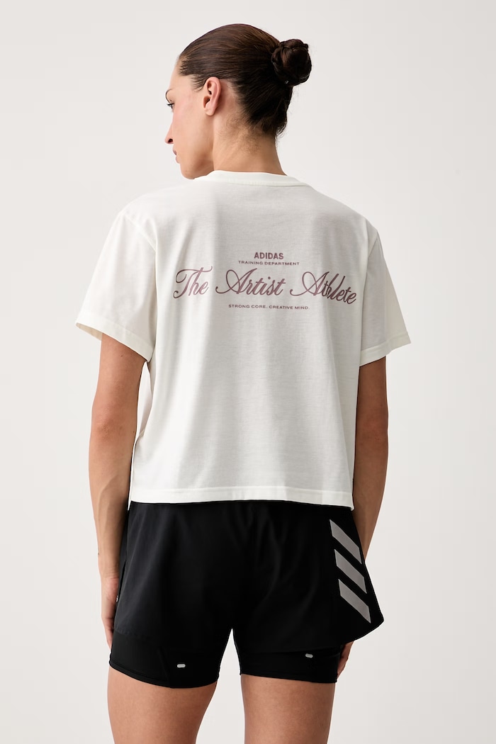 Odzież adidas Performance T-shirt treningowy damski Motion KQ9859 beżowy
