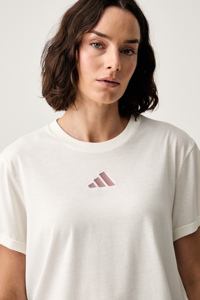 adidas Performance T-shirt treningowy damski Motion beżowy KQ9859