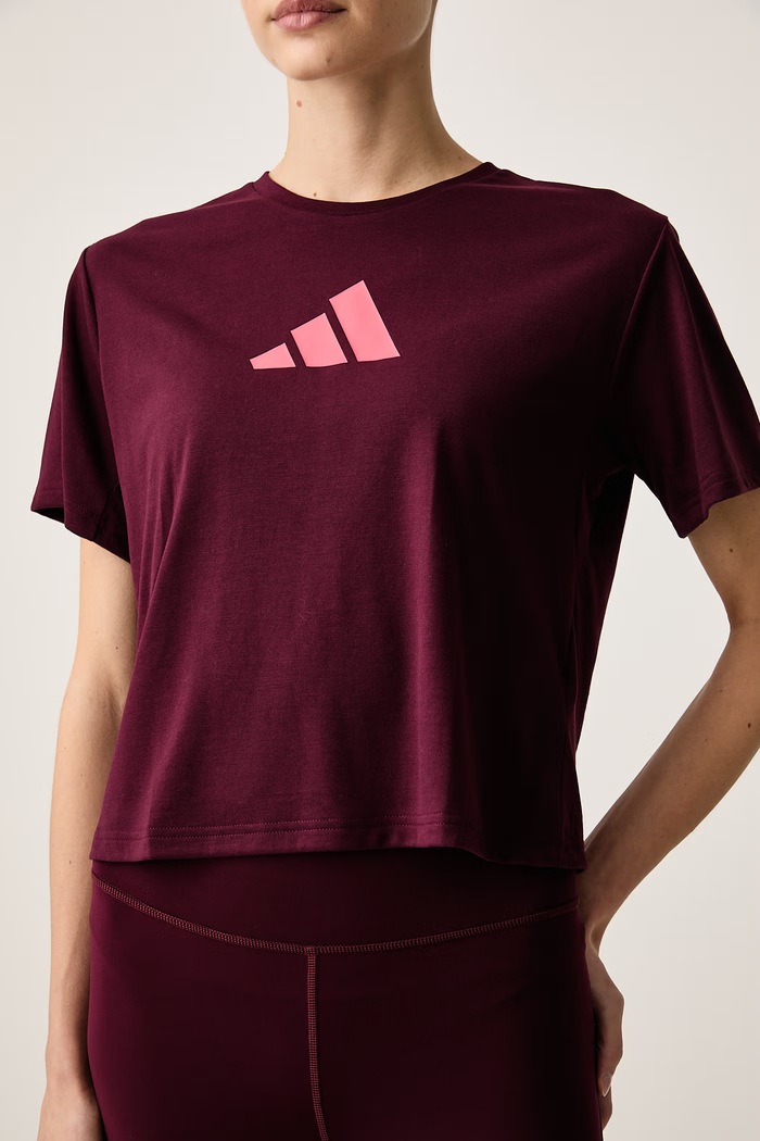 T-shirt da allenamento da donna Essentials adidas Performance KT3797 granata