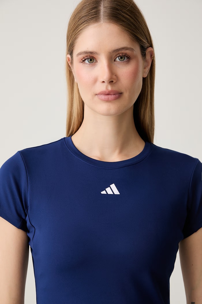 adidas Performance športové tričko dámske Three Stripes Studio tmavomodrá KY8005
