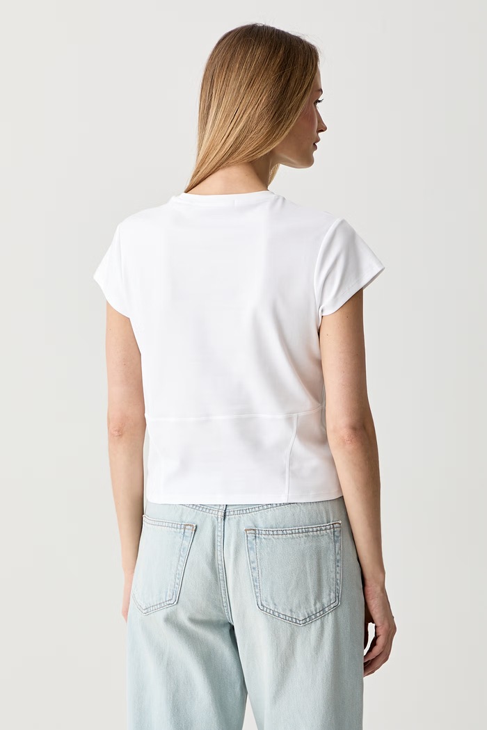 Ρούχα Karl Lagerfeld t-shirt γυναικείο βαμβακερό B3W17062 λευκό