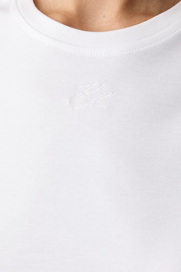 Karl Lagerfeld t-shirt γυναικείο βαμβακερό B3W17062 λευκό