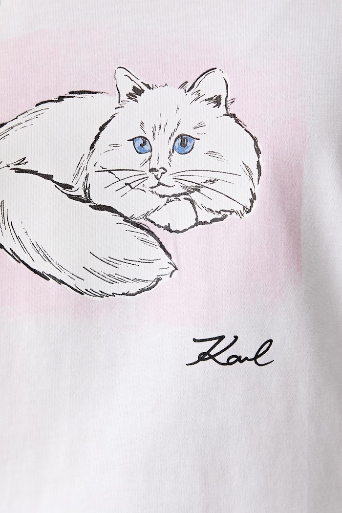 Karl Lagerfeld t-shirt γυναικείο βαμβακερό B3W17069 λευκό