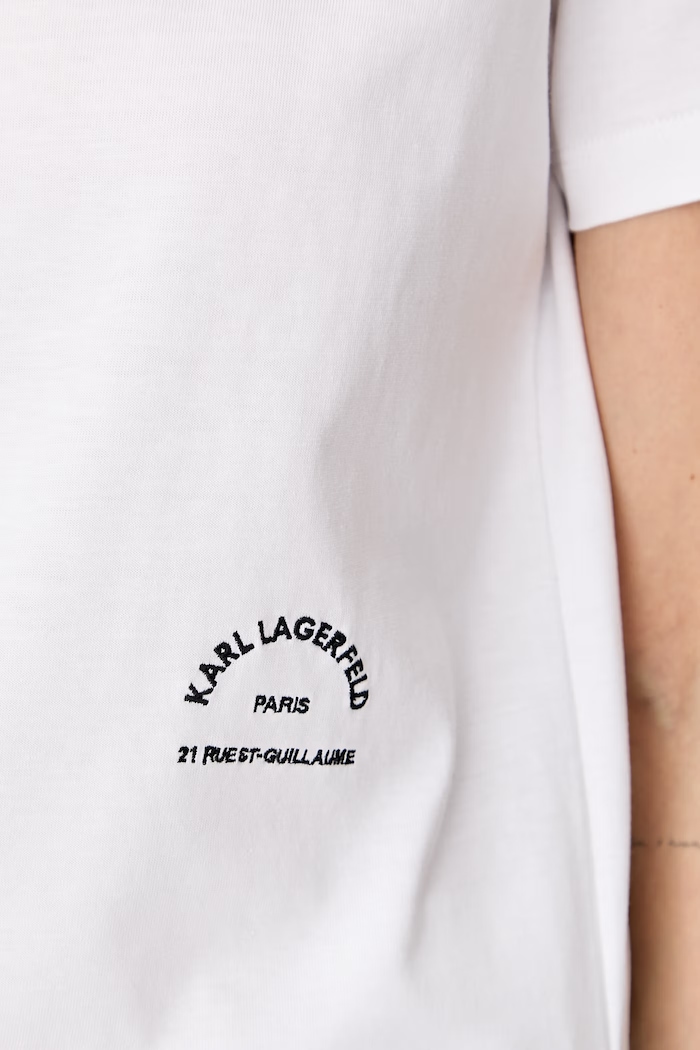 Karl Lagerfeld basic t-shirt γυναικείο βαμβακερό λευκό B3W17074