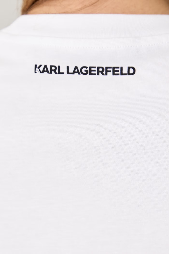 Karl Lagerfeld basic t-shirt γυναικείο βαμβακερό B3W17074 λευκό