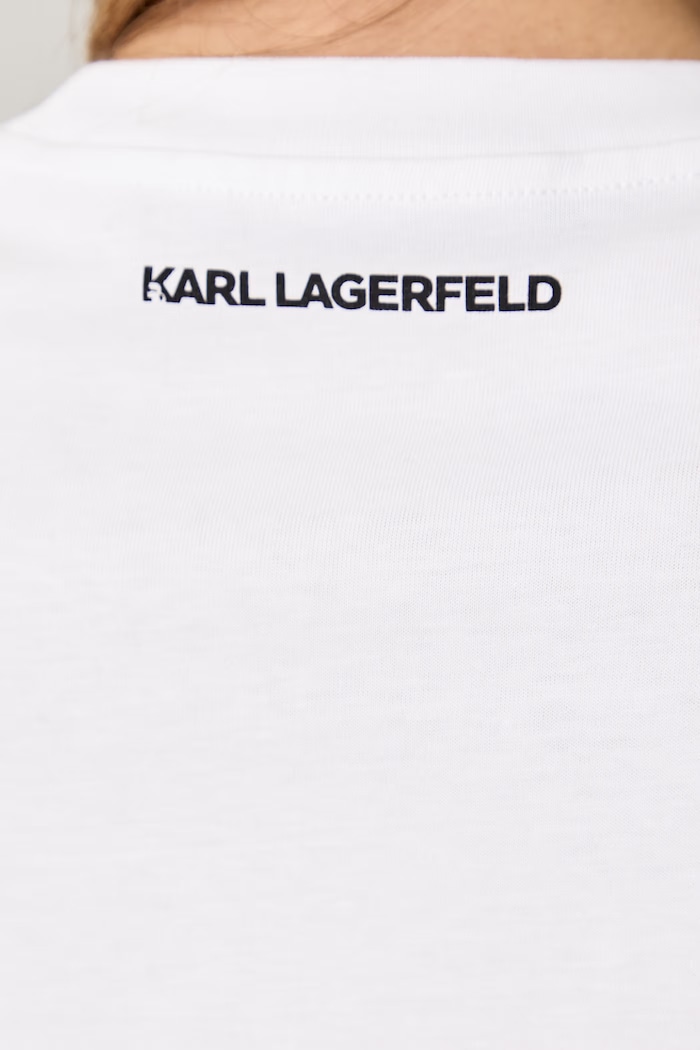 Karl Lagerfeld basic t-shirt γυναικείο βαμβακερό B3W17074 λευκό