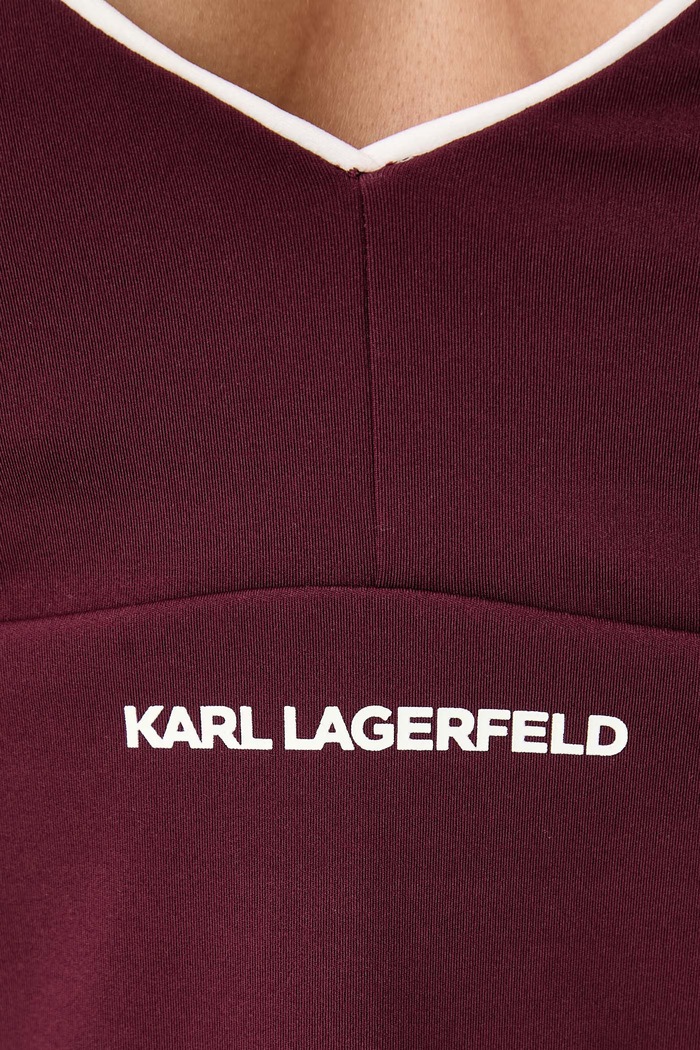 Top damski Karl Lagerfeld bordowy B3W44016