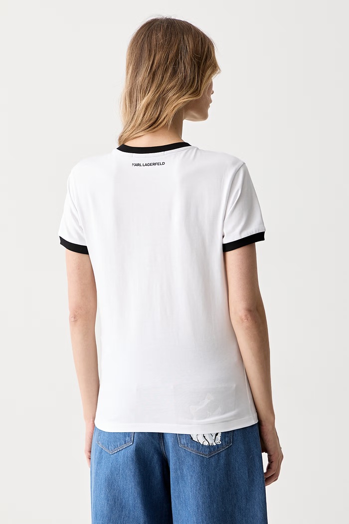 Abbigliamento Karl Lagerfeld t-shirt da donna in cotone B3W17087 bianco