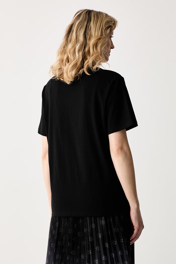Abbigliamento Karl Lagerfeld t-shirt da donna in cotone B3W17089 nero