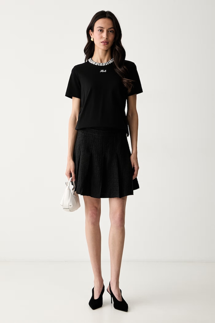 Karl Lagerfeld tričko dámske bavlnené B3W17057 čierna AW26