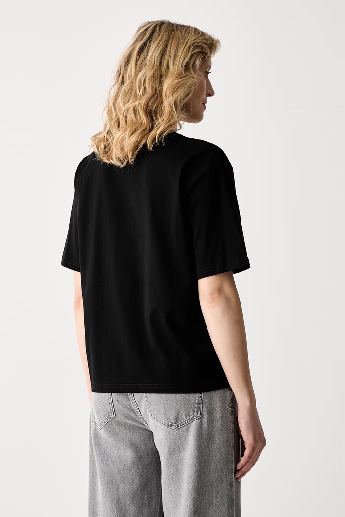 Ρούχα Karl Lagerfeld T-shirt γυναικείο βαμβακερό B3W17065 μαύρο