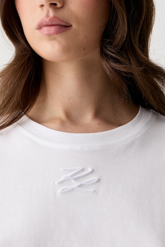 Karl Lagerfeld tricou pentru femei din bumbac B3W17070 alb