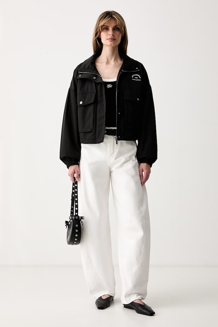Karl Lagerfeld tričko dámske bavlnené s elastanom B3W17071 čierna AW26