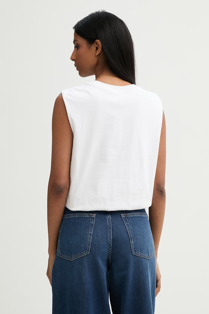 Ρούχα rag & bone τοπ γυναικείο βαμβακερό Mica RE9D26PT3MW λευκό