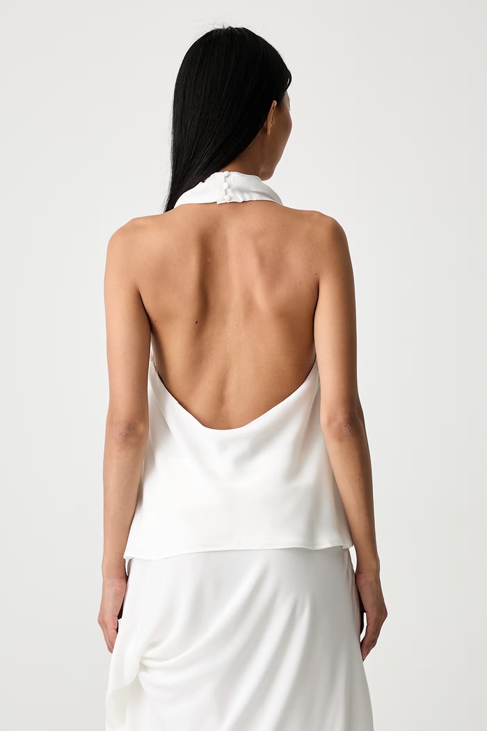 Odzież Bardot bluzka halter damska SOLENE 60465TB beżowy