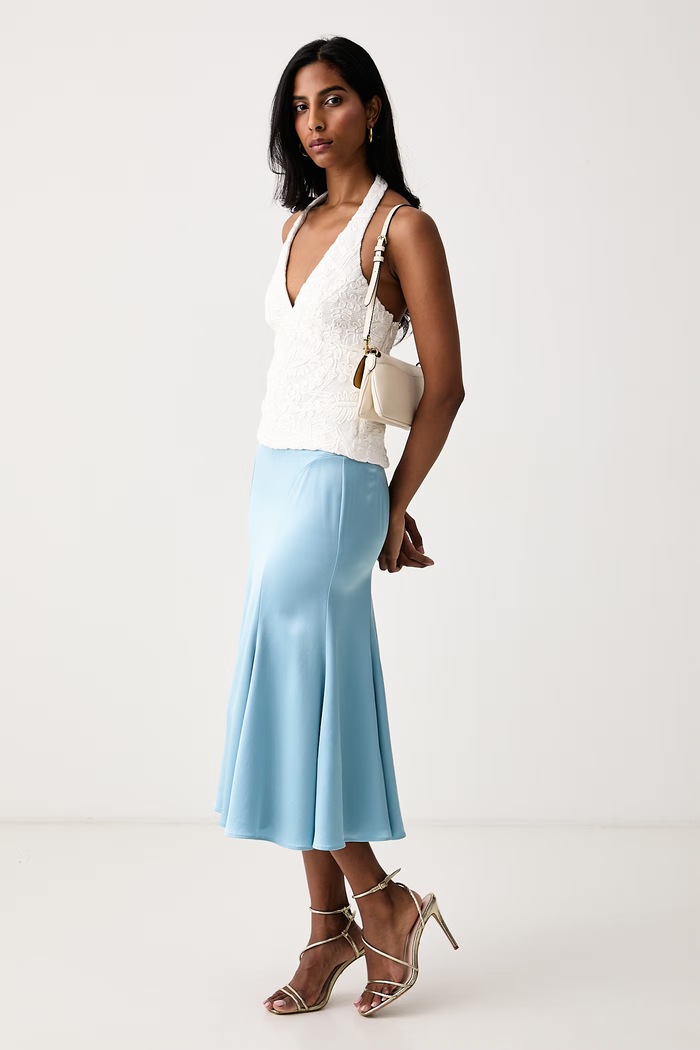 Bardot Bluzka halter damska z bawełną PAOLA 59809TB1 beżowy AW26