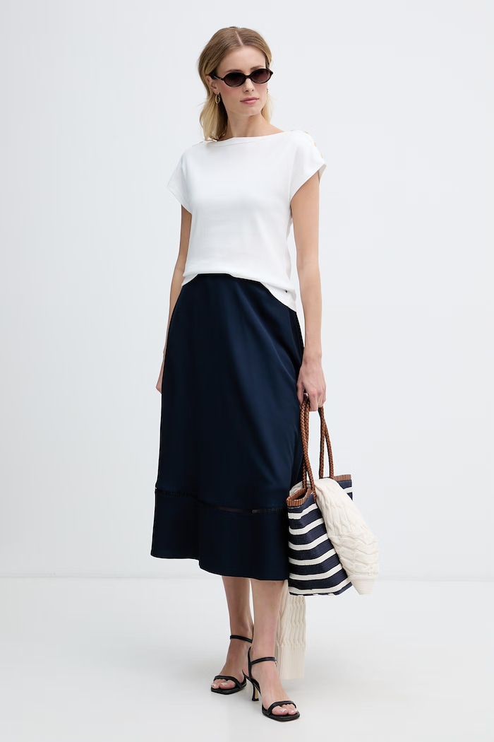 Tommy Hilfiger T-shirt damski bawełniany WW0WW50942 biały AW26