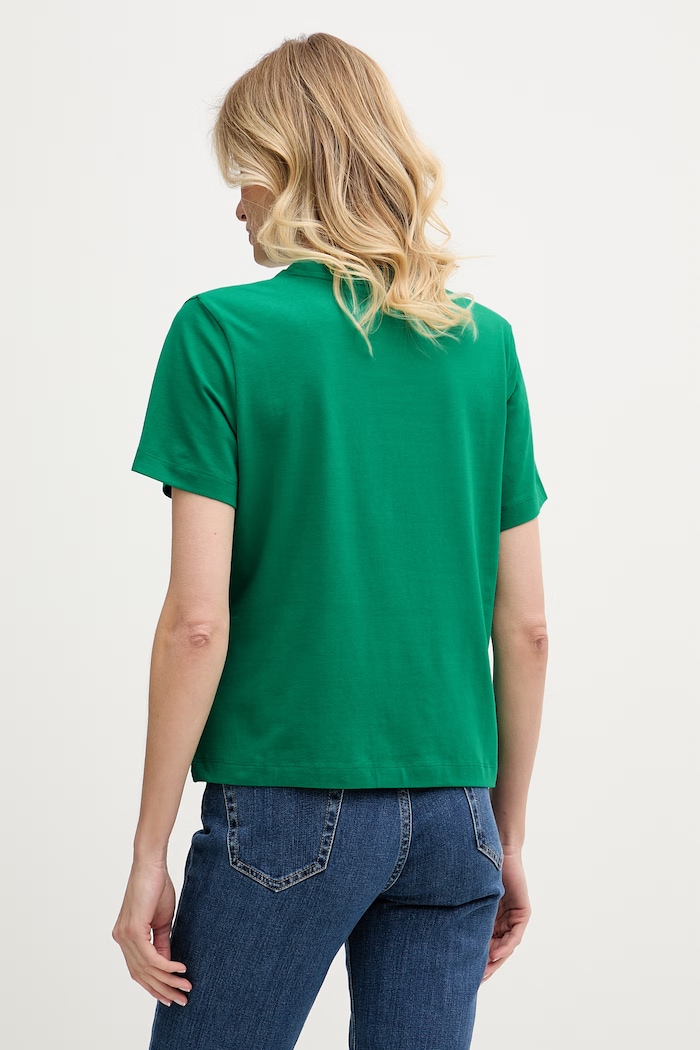 Îmbrăcăminte Tommy Hilfiger tricou pentru femei cu bumbac WW0WW49941 verde