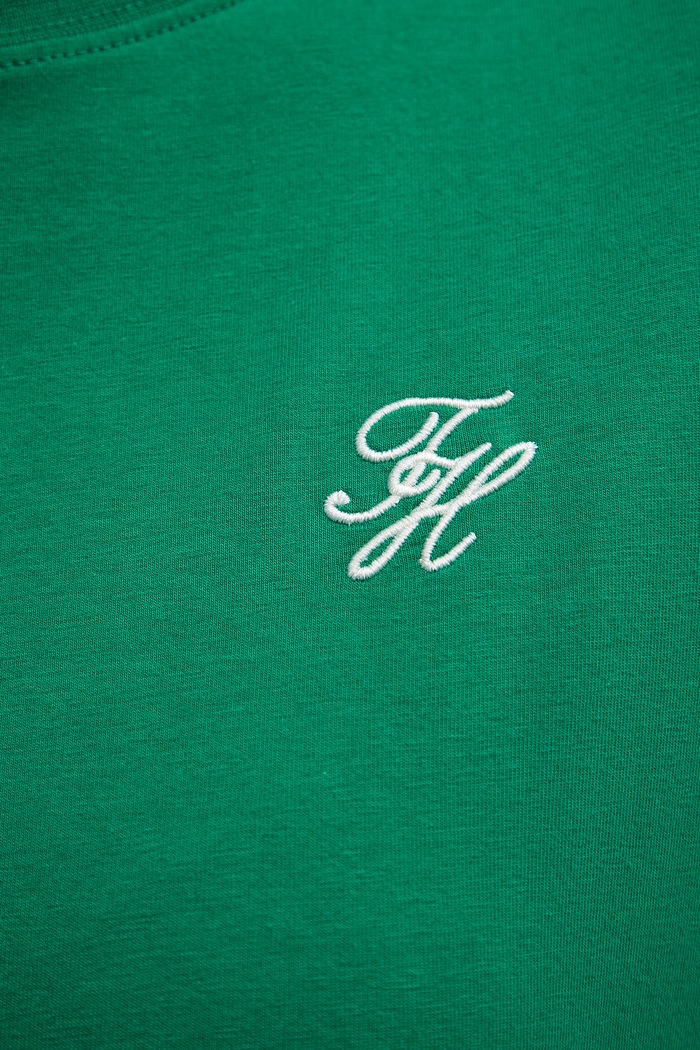 Tommy Hilfiger tricou pentru femei cu bumbac verde WW0WW49941