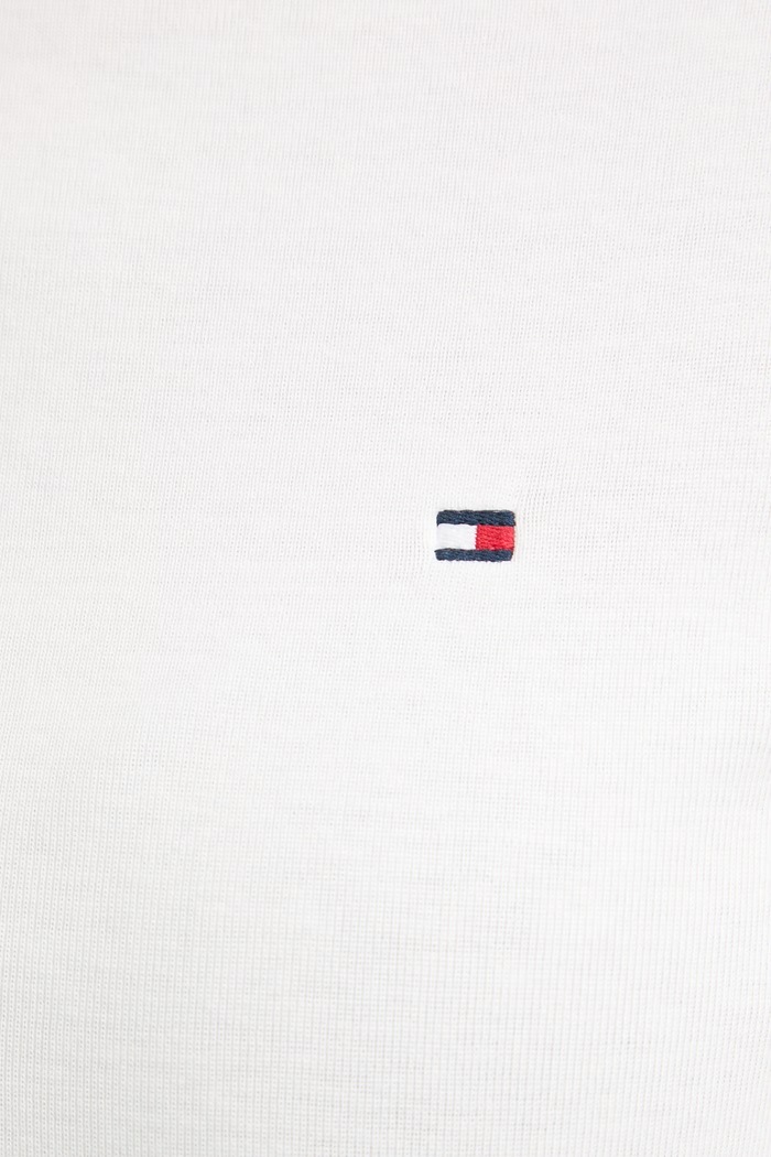 Tommy Hilfiger longsleeve pentru femei din bumbac WW0WW49928 alb