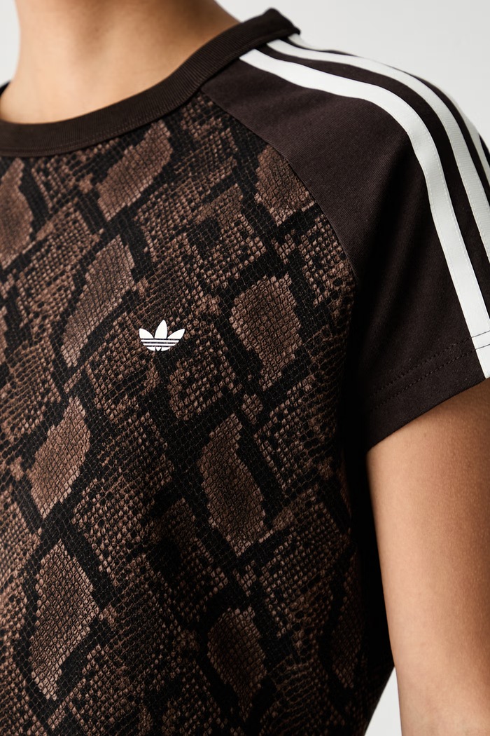 adidas Originals футболка для женщин из хлопка с эластаном Cali KX1889 коричневый
