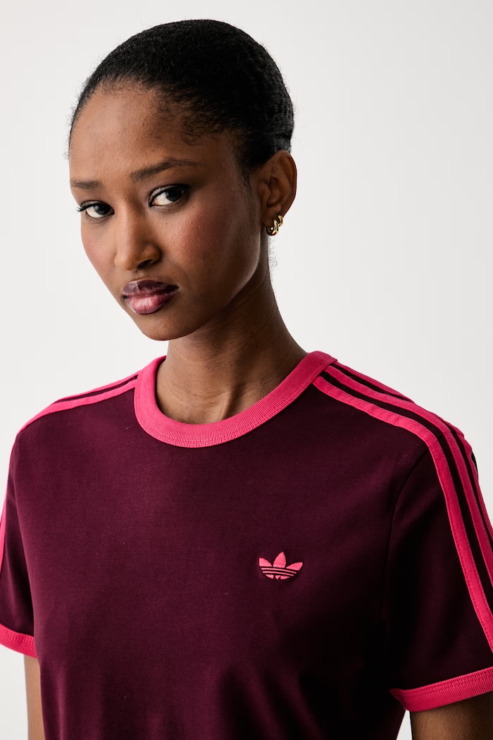 adidas Originals t-shirt γυναικείο με βαμβάκι μπορντό KW0237