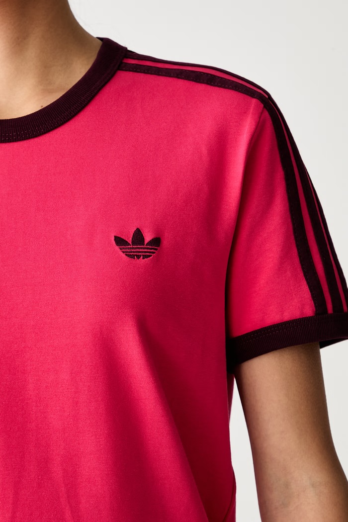 adidas Originals t-shirt γυναικείο βαμβακερό με ελαστάν KW0234 ροζ