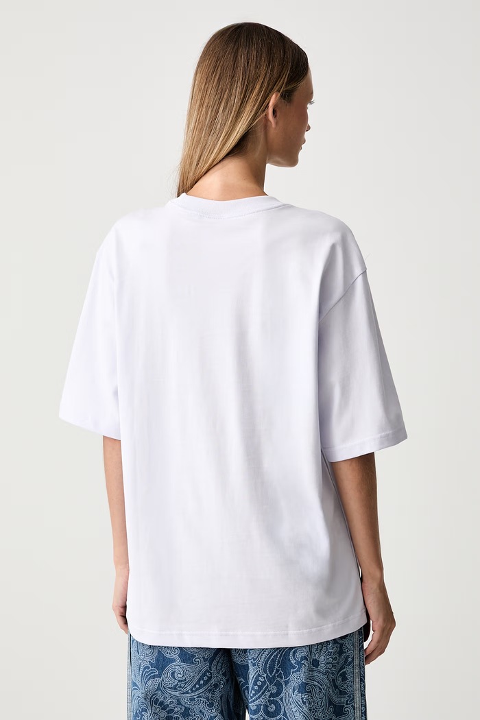 Odzież adidas Originals T-shirt oversize damski bawełniany Essentials KW0202 fioletowy