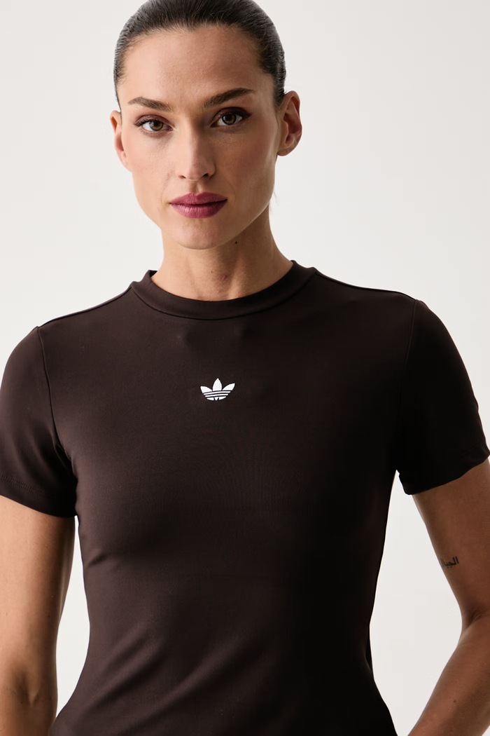 adidas Originals kratka majica ženska Essentials rjava KV9142