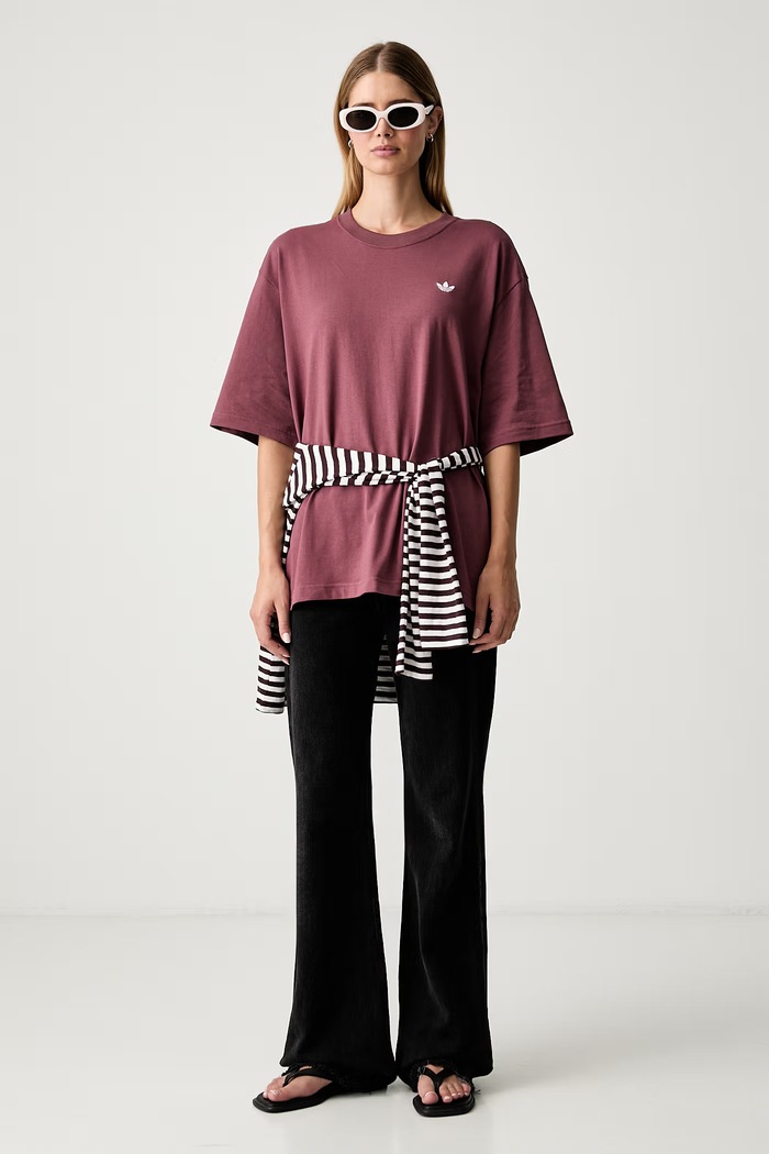 adidas Originals T-shirt damski bawełniany Essentials KT4806 różowy AW26