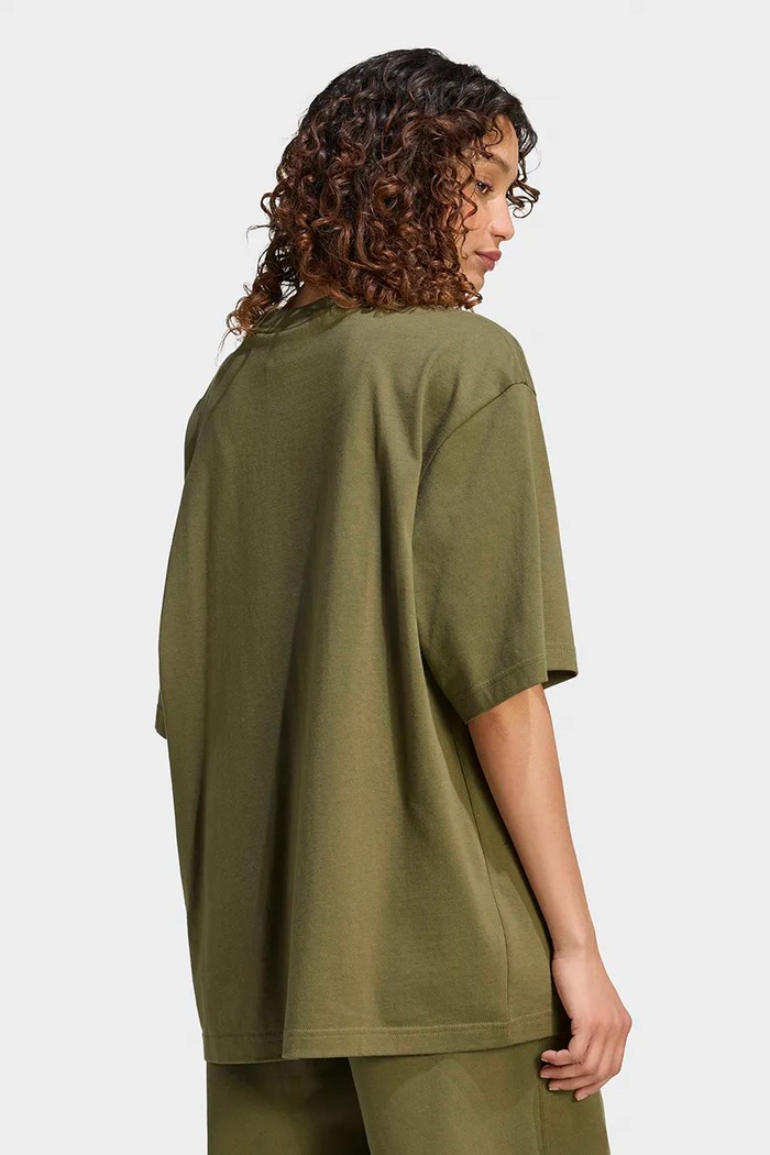adidas Originals T-shirt γυναικείο βαμβακερό Essentials KT4801 πράσινο AW26