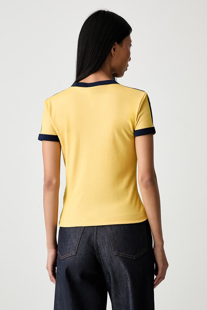 Odzież adidas Originals T-shirt damski Heather KS9990 żółty