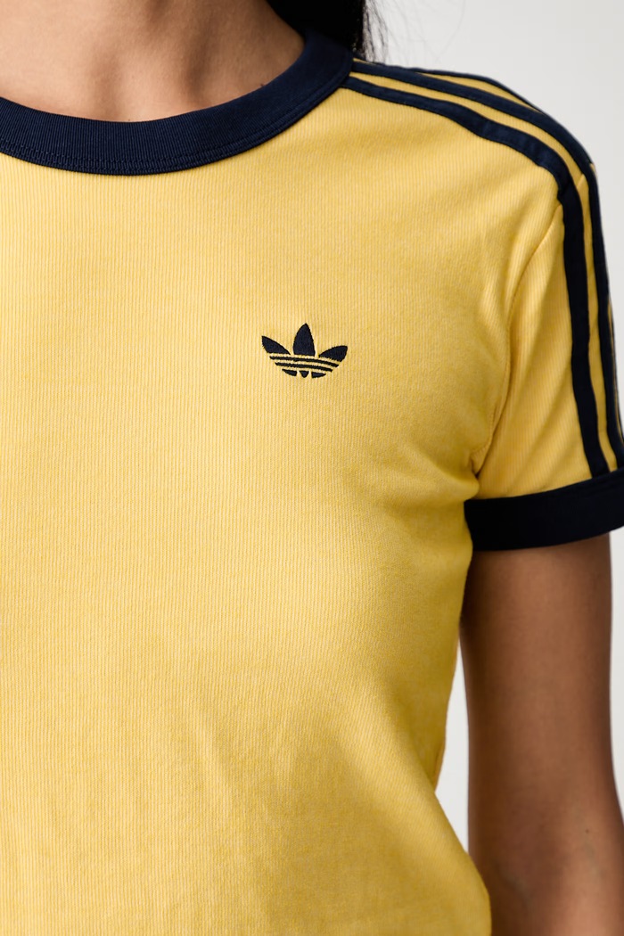 adidas Originals T-shirt damski Heather KS9990 żółty