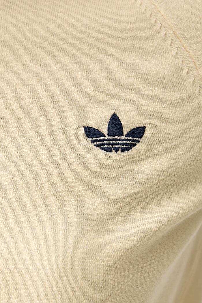 Pletena majica kratkih rukava za žene adidas Originals bež KS7376