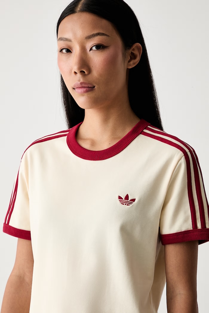 adidas Originals футболка для женщин из хлопка с эластаном бежевый KS4780.