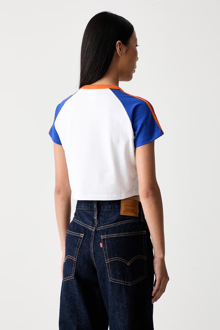 Ρούχα adidas Originals crop top γυναικείο με βαμβάκι KS4707. λευκό