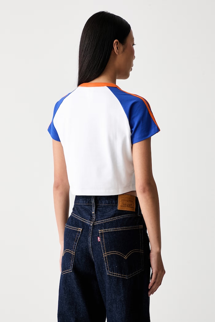 Odzież adidas Originals crop top damski z bawełną KS4707. biały