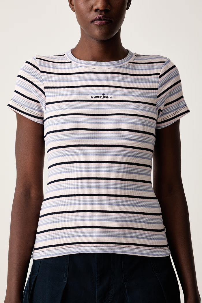 Guess Jeans T-shirt damski z bawełną W6YP16.K3825 różowy