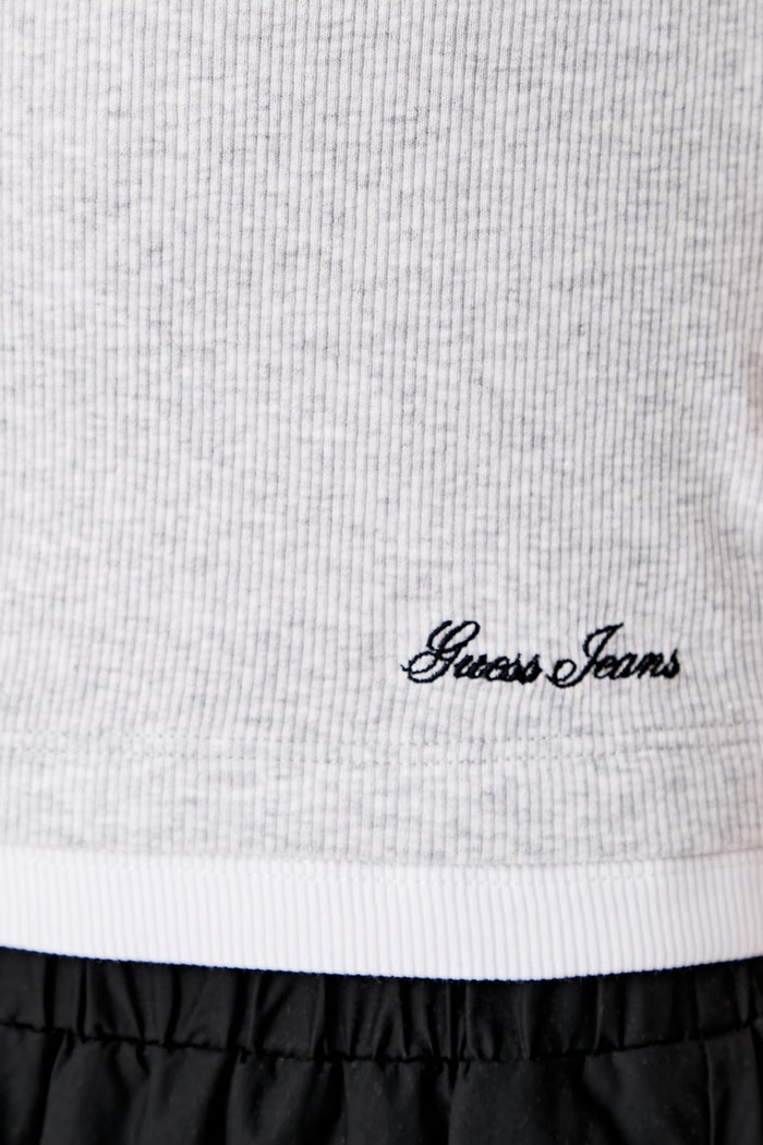 Guess Jeans t-shirt γυναικείο βαμβακερό με ελαστάν W6YP07.K3685 γκρί