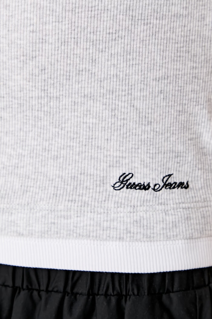 Guess Jeans t-shirt γυναικείο βαμβακερό με ελαστάν W6YP07.K3685 γκρί