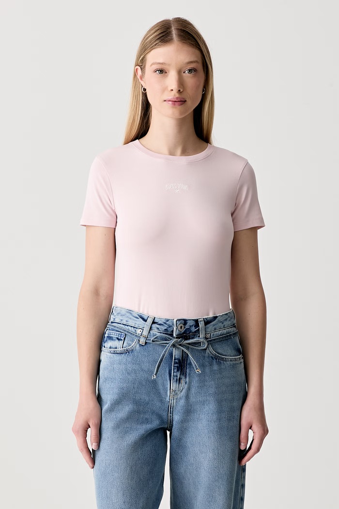 Guess Jeans tričko dámské bavlněné s elastanem růžová W6YI51.K4679