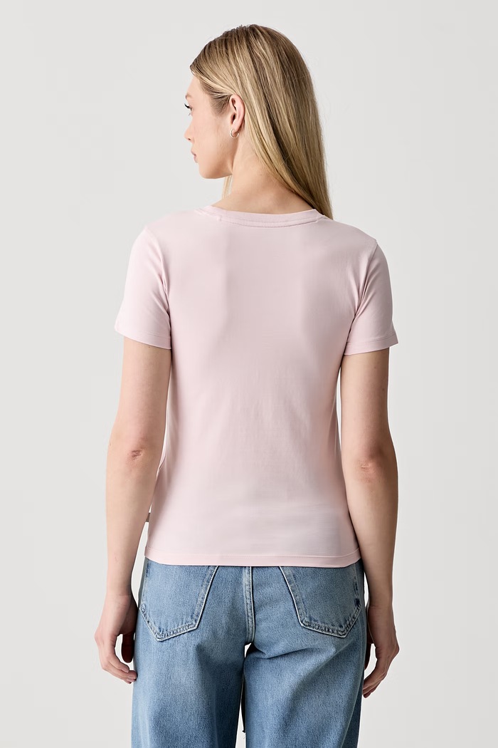 Oblečení Guess Jeans tričko dámské bavlněné s elastanem W6YI51.K4679 růžová