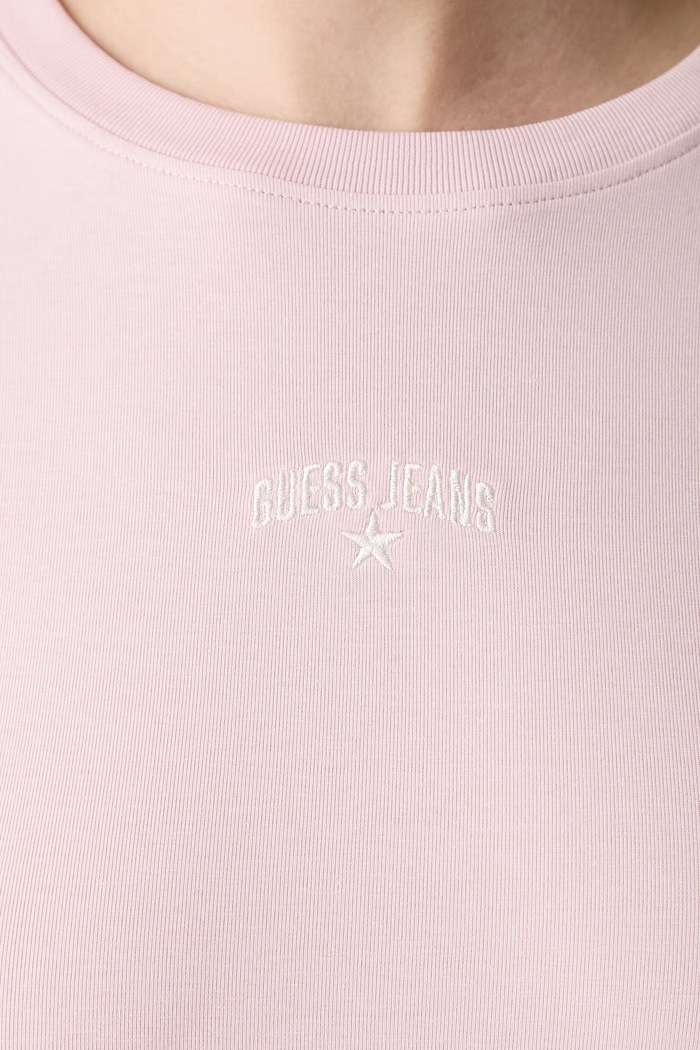 Guess Jeans tričko dámské bavlněné s elastanem W6YI51.K4679 růžová