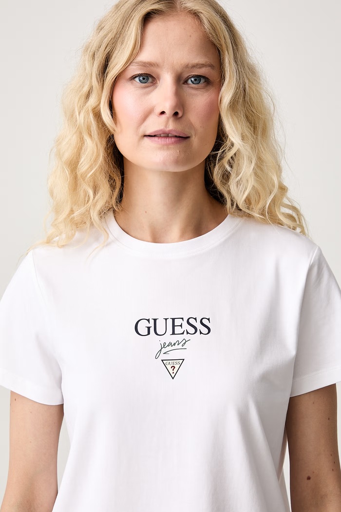 Guess Jeans T-shirt παιδικό βαμβακερό με ελαστάν λευκό W6YI49.K4677