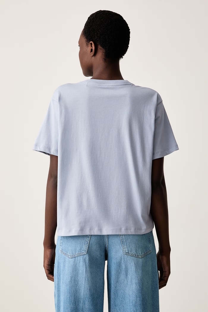 Odzież Guess Jeans T-shirt damski bawełniany W6YI10.K3687 niebieski