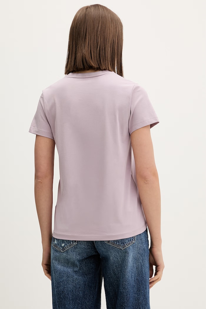 Ρούχα Guess Jeans t-shirt γυναικείο με βαμβάκι W6YI09.K3686 μωβ