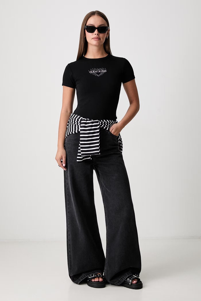 Guess Jeans t-shirt da donna con cotone W6YI05.K3640 nero AW26